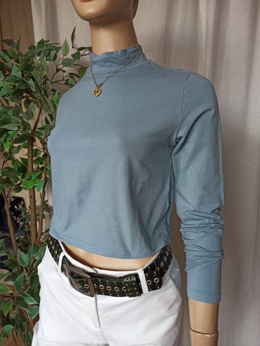 Sg Top crop krótka bluzka rozm 38 , M H&M pół golf 38 , M