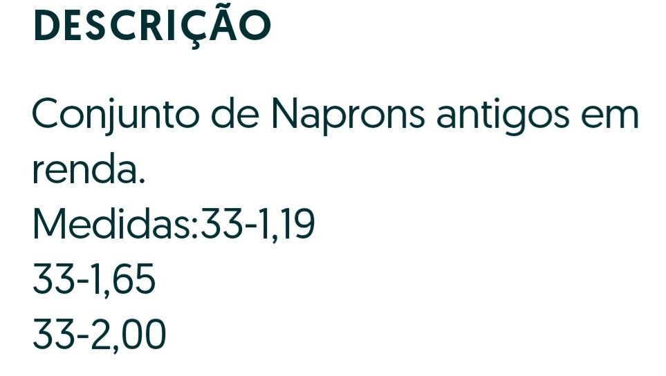 Croché  antigos.