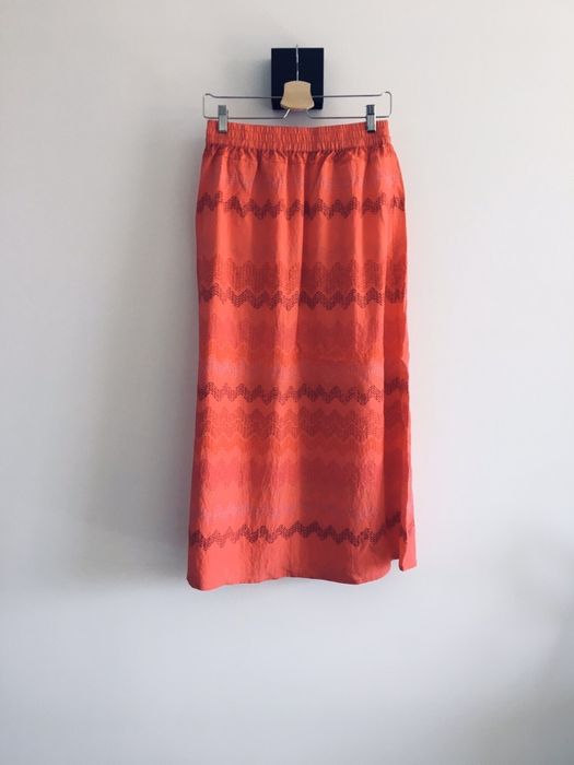 Spódnica maxi dluga czerwona basic tchibo tcm