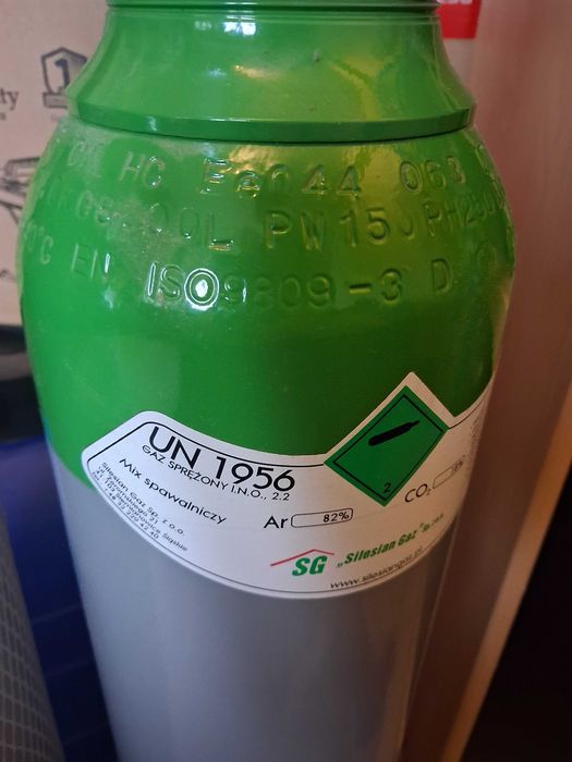 MIX ARGON/CO2Butla 8L  Pełna Zaplombowana.