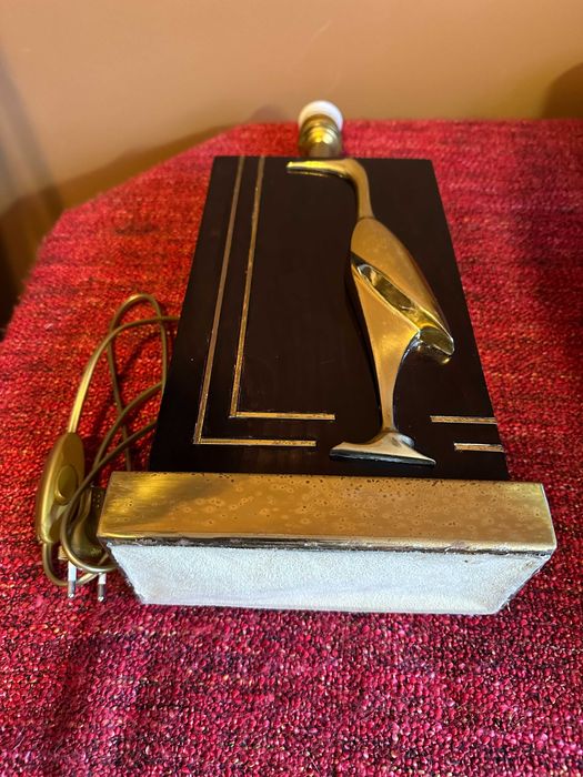 Candeeiro Flamingo Regency anos 70, Madeira e Latão