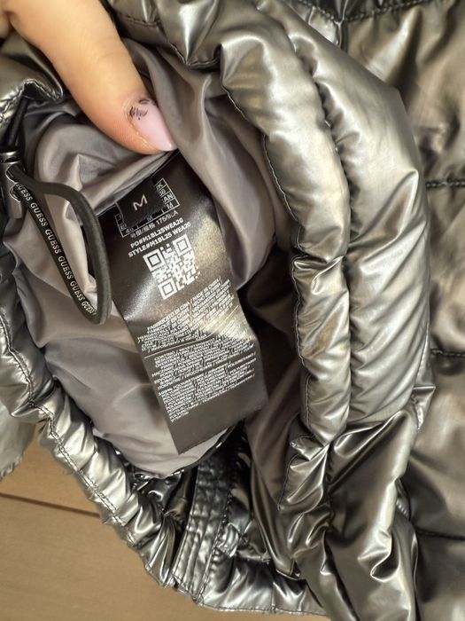 Kurtka męska guess srebrna