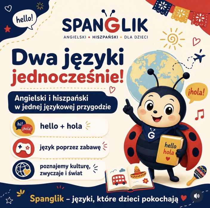Angielski i hiszpanski dla dzieci z dojazdem Lublin i gmina Niemce