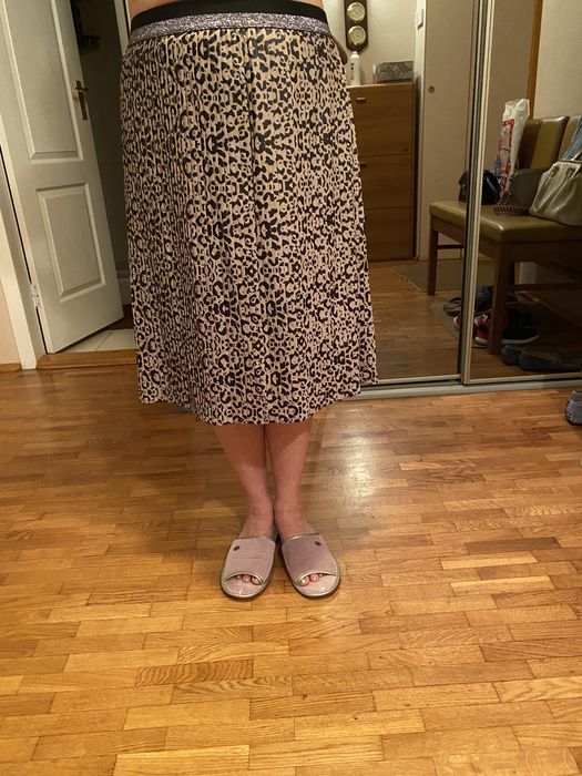 Юбка с принтом плиссировка