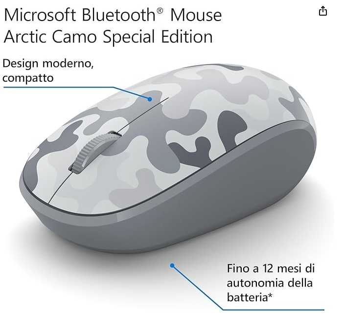 mysz bezprzewodowa Microsoft Arctic Camo Special Edition 1000 Dpi