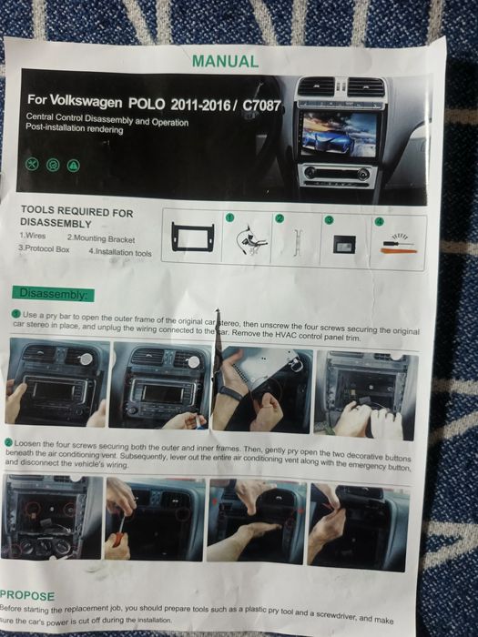 Андройд магнитолу до Фольксвагена поло и Мерседес В200