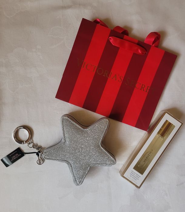 Victoria's Secret oryginalny USA komplet perfumy Heavenly 7ml portfel