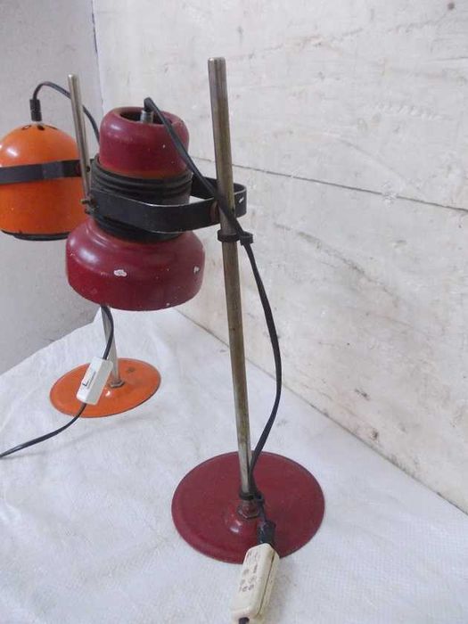 Stare lampki na biurko PRL bauhaus vintage