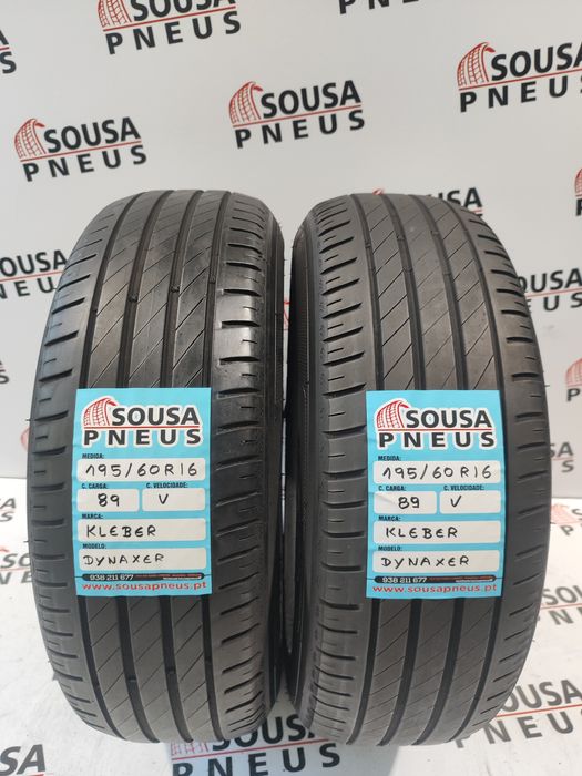 2 pneus semi novos 195-60R16 Kleber - Oferta dos Portes