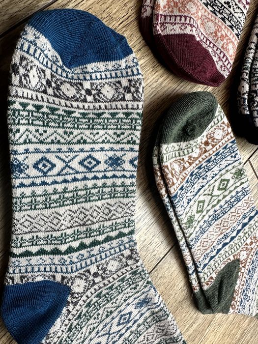 5x wzorzaste skarpetki nowe 35-38