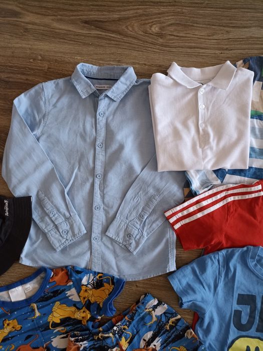 Mega paka, zestaw ubrań dla chłopca 122, 128