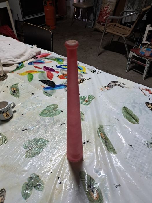 Garrafa decorativa vidro vermelho