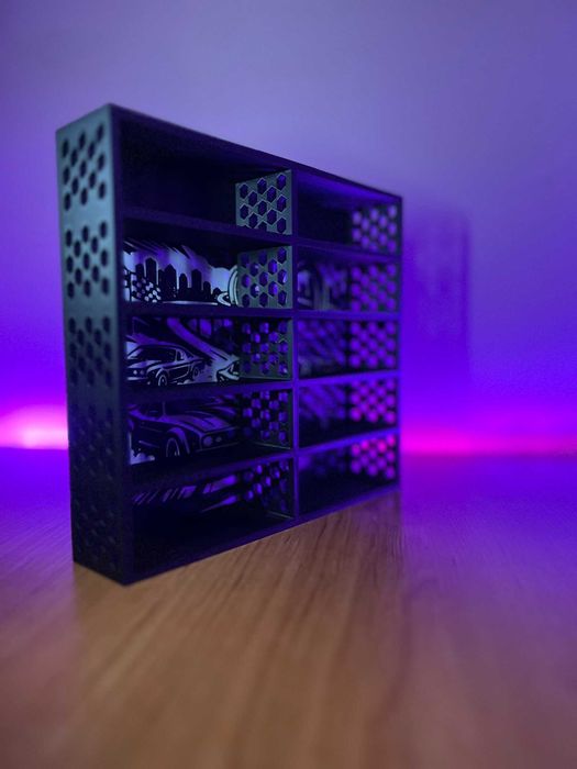 Stojak na Hot Wheels 3D print - organizer premium na 12 autek!