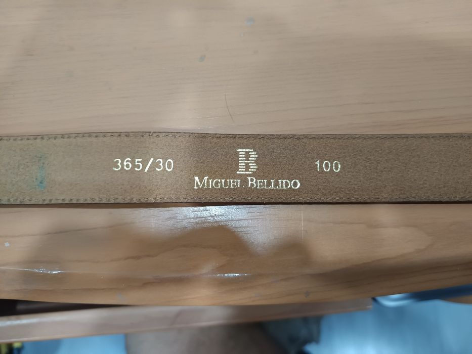 Cinto de Homem em Pele Miguel Bellido – Tamanho 100 (Fabricado em Espanha)