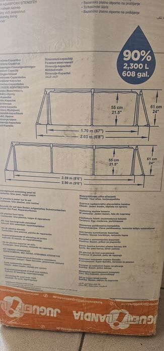 Piscina bestway 2.59x1.70