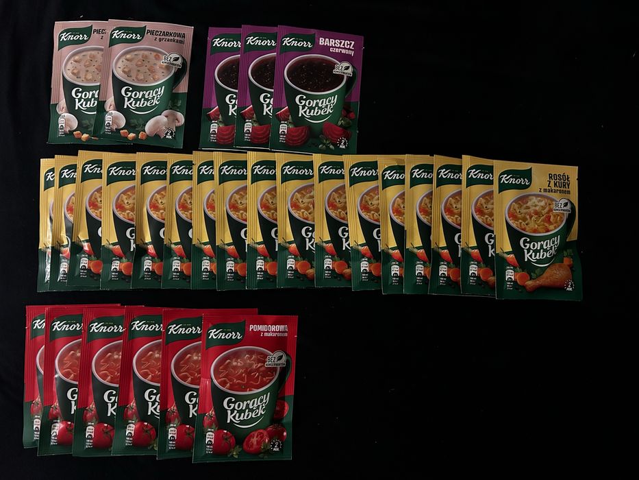 28 x zupek gorący kubek Knorr