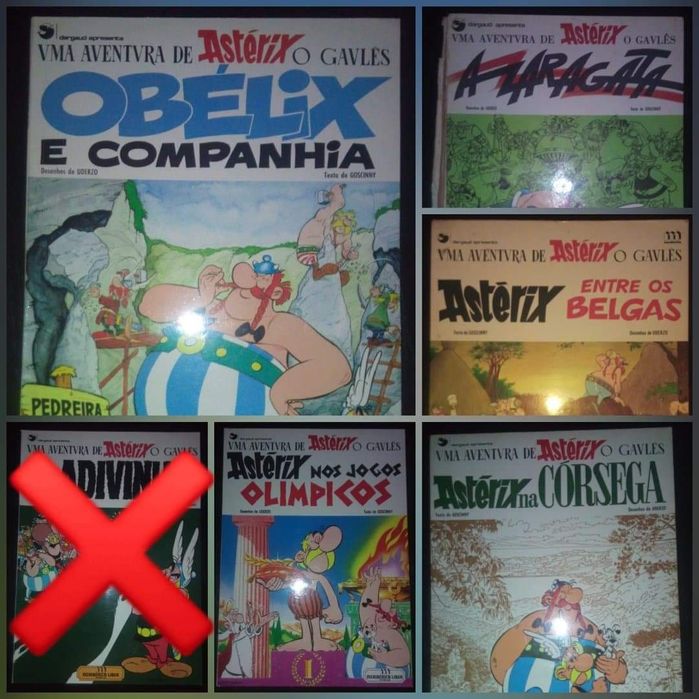 O lote de 11 livros do Astérix