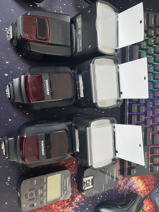 Набір спалахів yn968n Nikon та синхронізатори