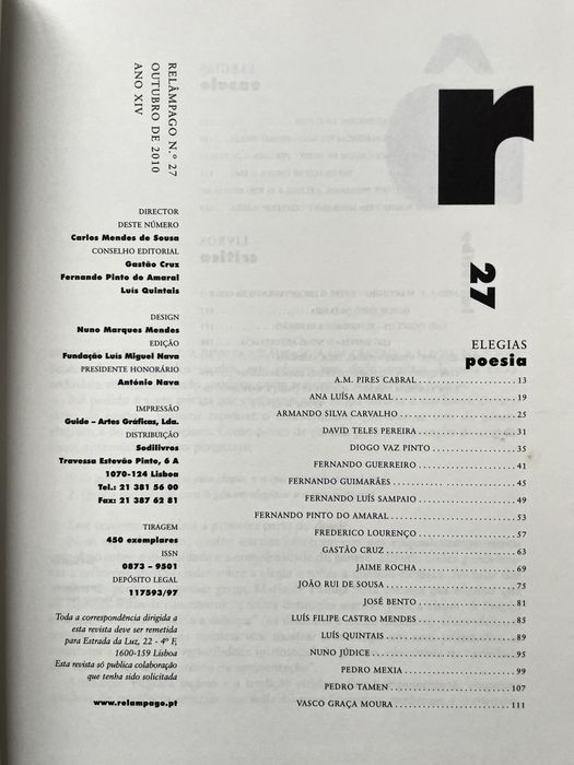 Relâmpago Revista de Poesia Nº 27