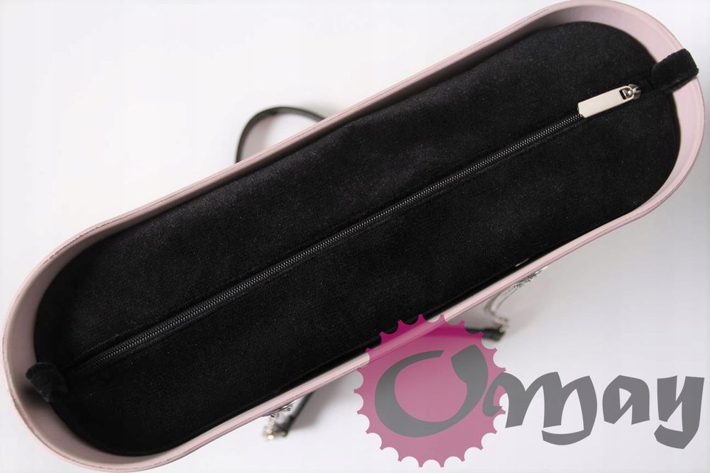 Czarny organizer OBAG STANDARD welur elegant wkład OMAY