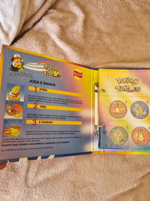 Caderneta album tazos pokemon
