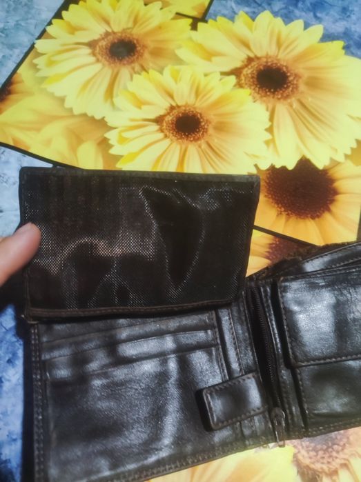 Carteira Signature em pele genuína