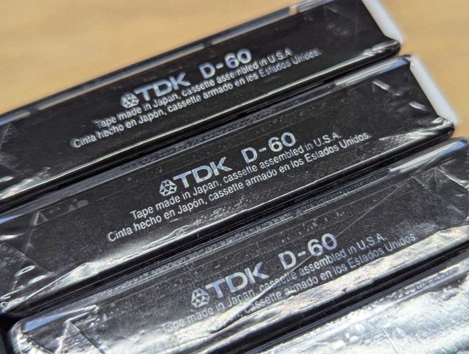Аудіокасети TDK D60 High Output USA лот 10 штук