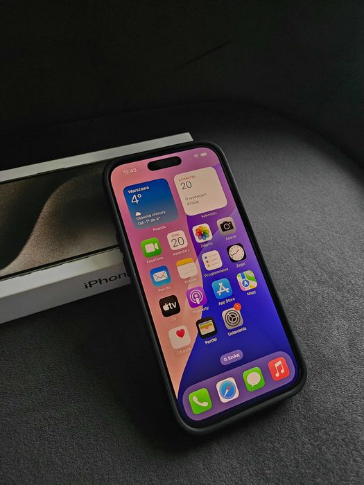 iPhone 15 PRO / 128 GB / Black Titanium / Gwarancja