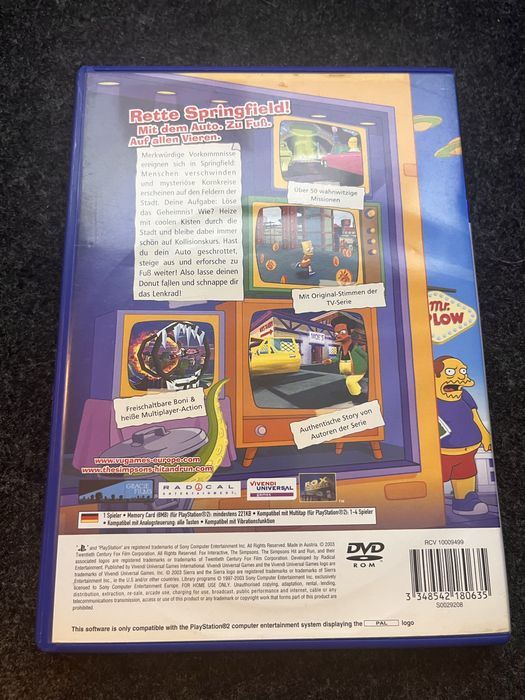 The Simpsons Hit & Run - Playstation 2 - Alemão