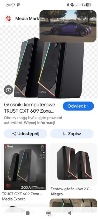 Głośniki komputerowe trust gxt609