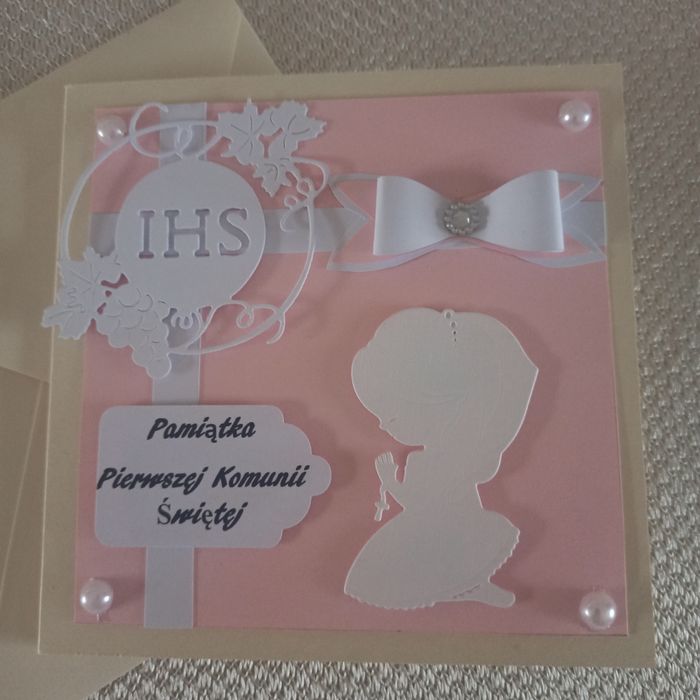Kartka pamiątka z okazji I Komunii Świętej