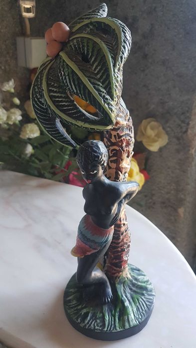 Arte Africana - 1 Estatueta - em loiça