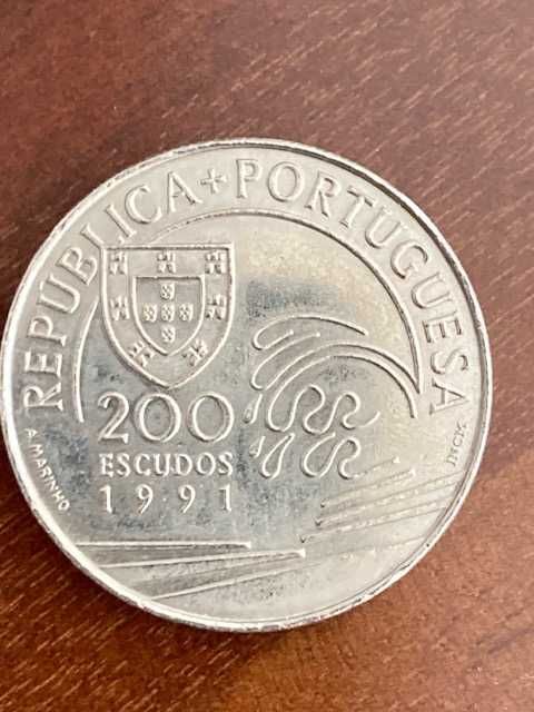 5 Moedas comemorativas 200 escudos (200$00) 1991 - Colombo e Portugal