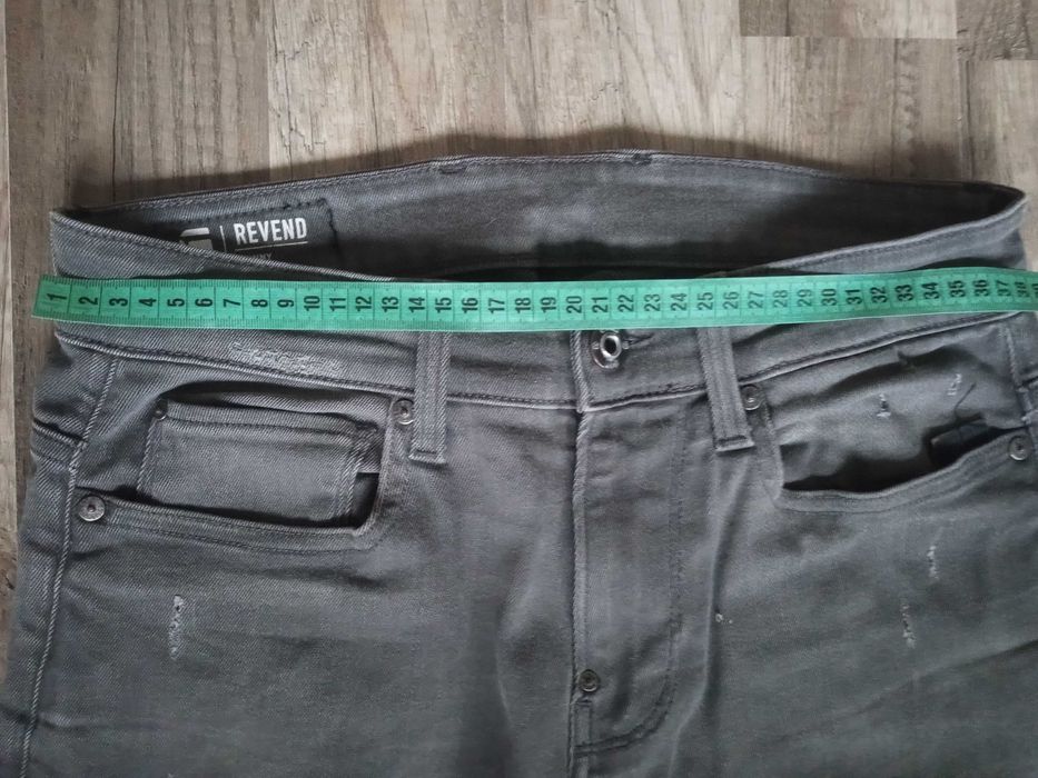 Męskie spodnie dżinsowe szare skinny 30/34