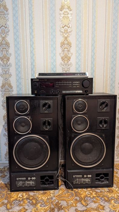 Акустическая система  radiotehnika s-90 , колонки, усилитель звука  pioneer