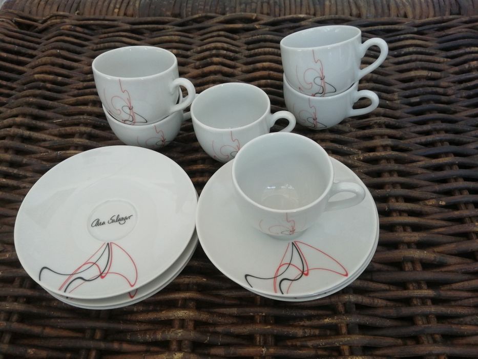 Conjunto de chávenas e pires de café Ana Salazar