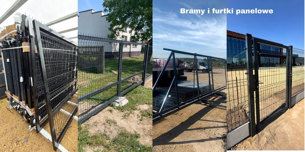 Ogrodzenie Panelowe 3D Komplet : Panel Podmurówka Słupek Przeslo Transport
