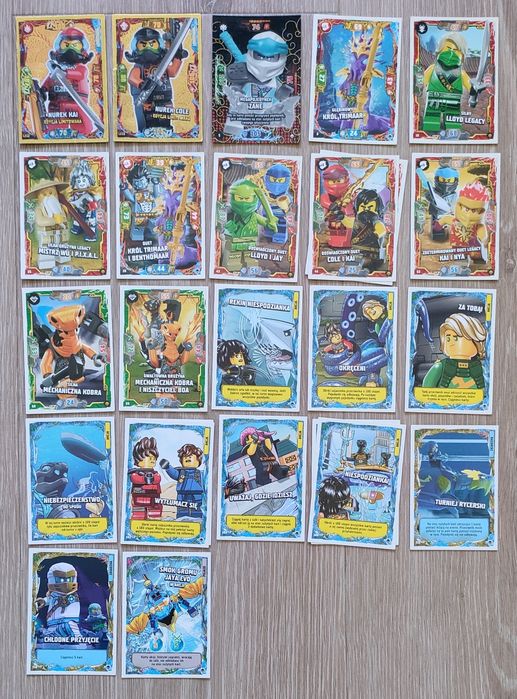 Karty NinjaGo TCG 6 Wyspa, 7 Seabound, 8 Crystallized - 56 sztuk