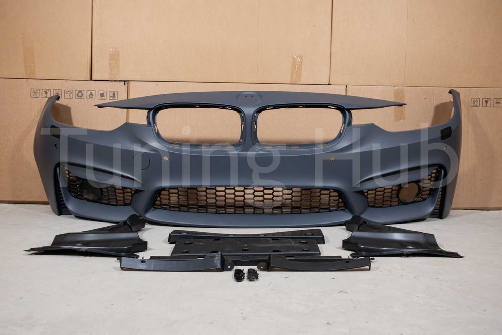 Передній бампер BMW F30 F31 (2012-2018) Стиль M3 F80 (Під туманки)