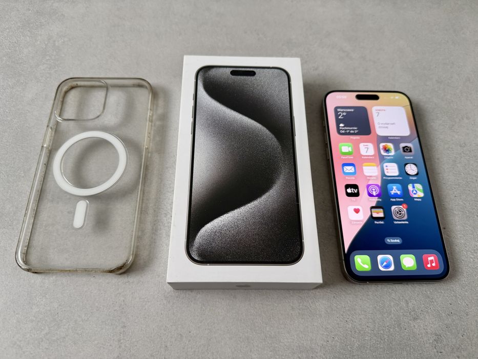 Iphone 15 Pro Max 512GB - White Titanium - PL Dystrybucja - Gratis