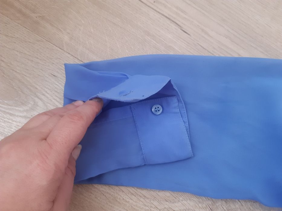 Koszula błękitna niebieska 134 dziewczynki