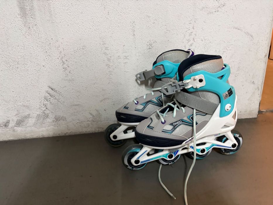 Patins em linha para criança, tamanho 32