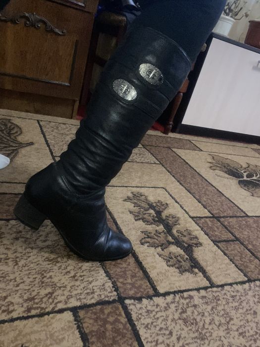 Шкіряні зимові сапожки