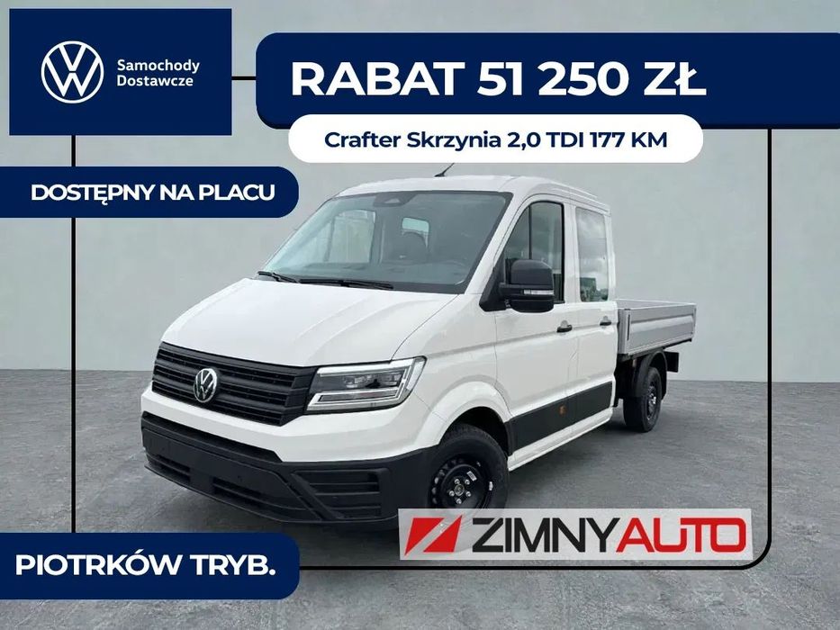 Volkswagen Crafter 35  Skrzyniowy z podwójną kabiną NOWY 2,0L 177 KM Manual 6 biegów