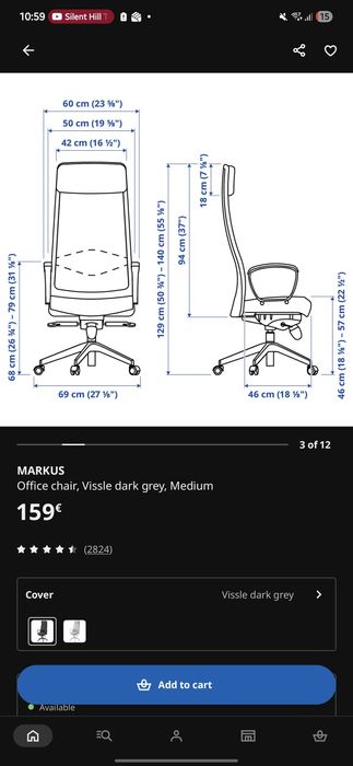 Cadeira IKEA Markus média