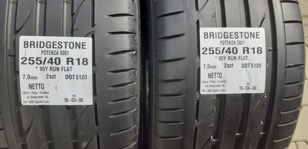 Opony Bridgestone 225/45 255/40 R18 RUN FLAT