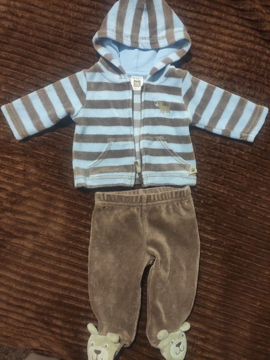 Костюм Carter's тёплый велюровый штаны кофта