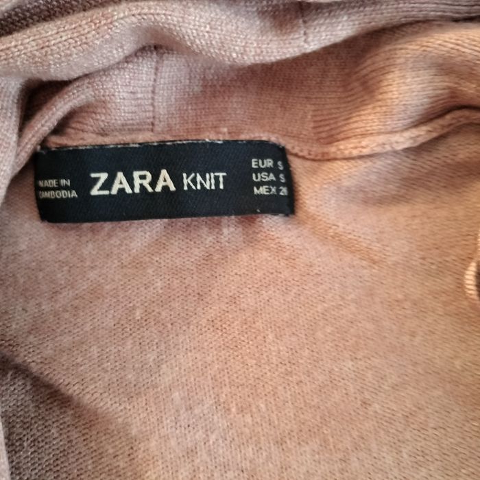 Casaco de malha fina rosa velho Zara S/Estado irrepreensível