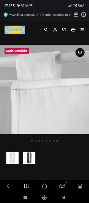 Caixa de organização de armário, branca