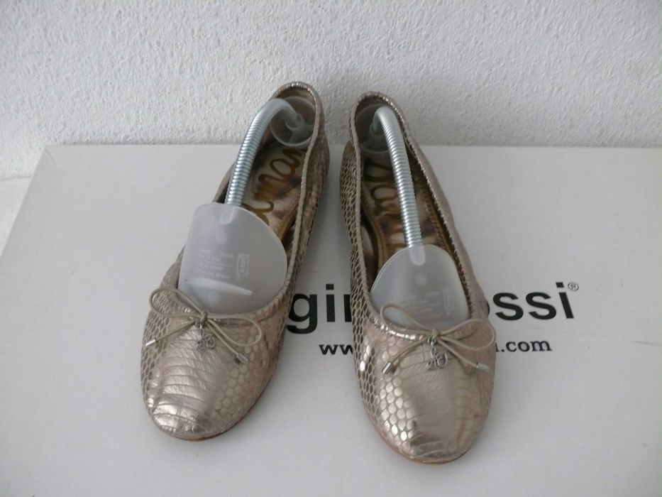 Baleriny złote firmy "Sam Edelman" skóra 100% roz. mała 40